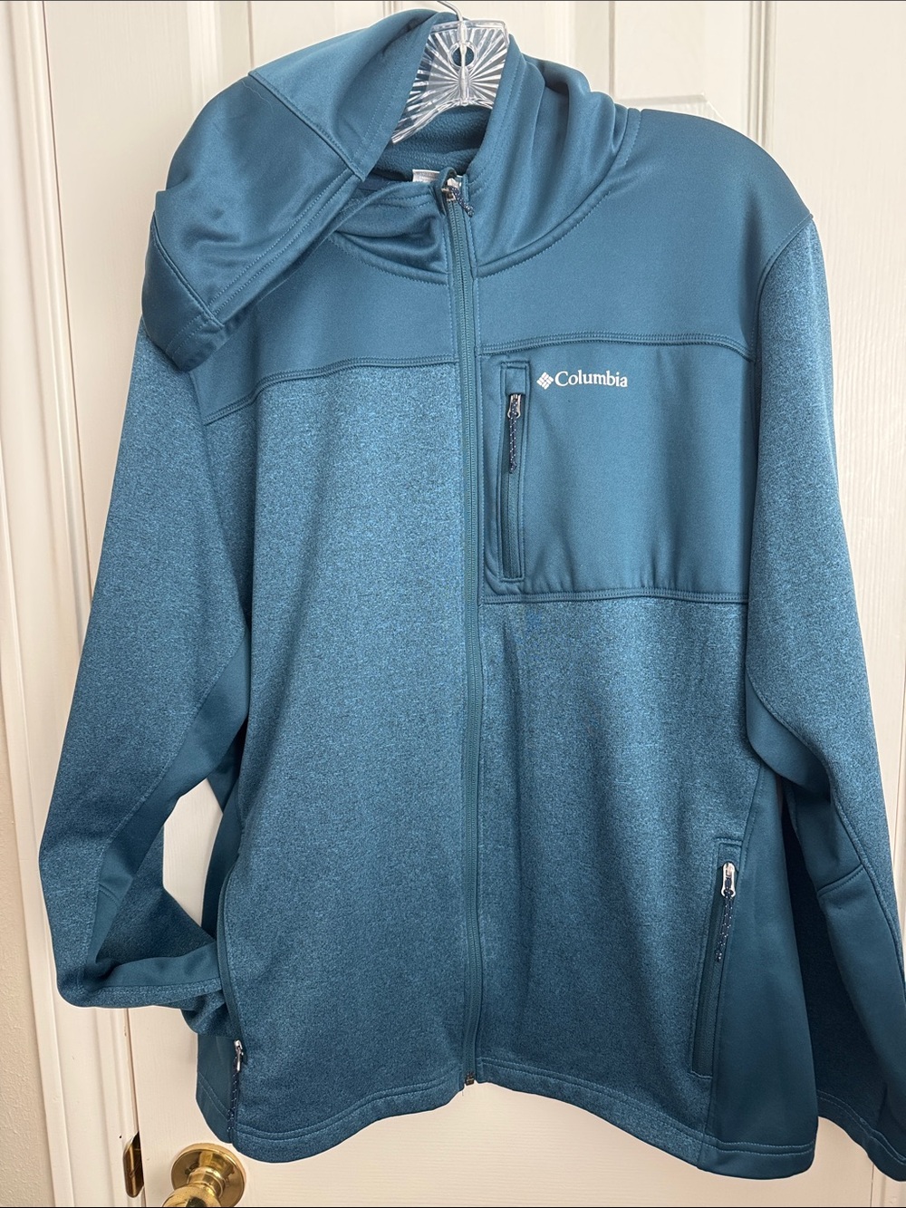 Columbia Men's Teal Hooded Lightweight Jacket